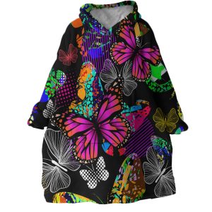 Butterflies Hoodie Wearable Blanket WB1362 1
