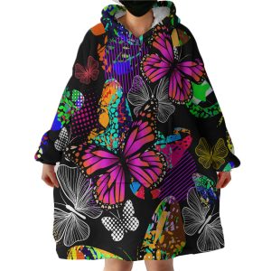 Butterflies Hoodie Wearable Blanket WB1362