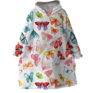 Butterflies Hoodie Wearable Blanket WB1443 1