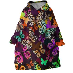 Butterflies Hoodie Wearable Blanket WB2018 1