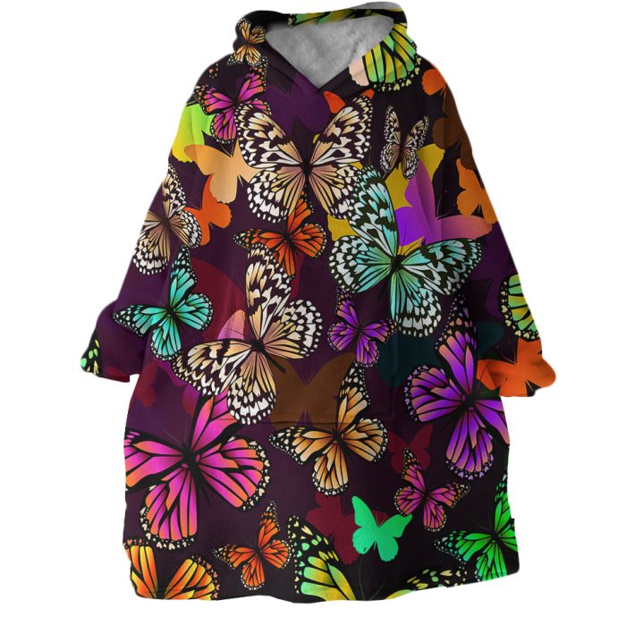 Butterflies Hoodie Wearable Blanket WB2018 1