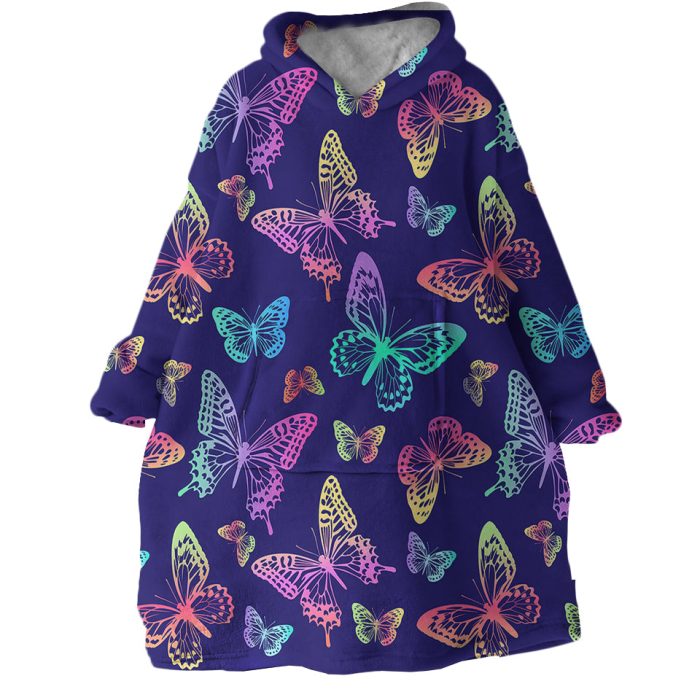 Butterflies Hoodie Wearable Blanket WB2036 1