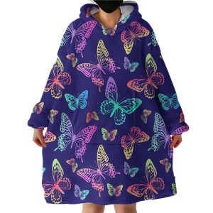 Butterflies Hoodie Wearable Blanket WB2036