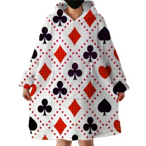Card Suits Hoodie Wearable Blanket WB1683