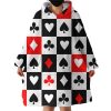 Card Suits Hoodie Wearable Blanket WB1690