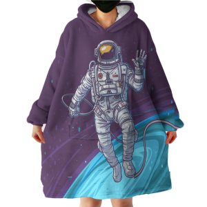 Cartoon Astronaut Hoodie Wearable Blanket WB1285