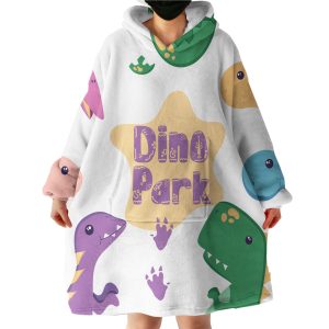 Cartoon Dinosaurs Park Hoodie Wearable Blanket WB1249