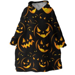 Carved Pumpkins Hoodie Wearable Blanket WB1707 1
