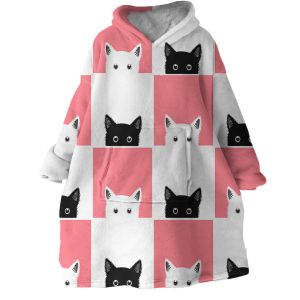 Cat Boxes Hoodie Wearable Blanket WB1783 1