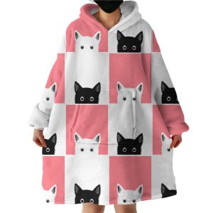 Cat Boxes Hoodie Wearable Blanket WB1783