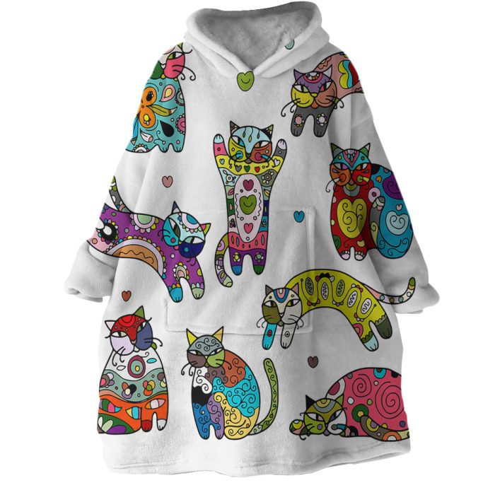Cat Collection Hoodie Wearable Blanket WB1147 1