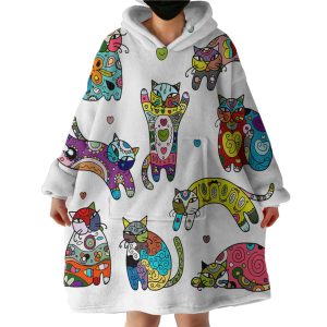 Cat Collection Hoodie Wearable Blanket WB1147