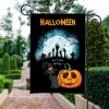 Cat Flags Halloween Flag Halloween Spooky Black Cat Witch Pumpkin Funny Halloween Garden Flag