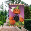 Cat Flags Halloween Flag Happy Halloween Black Cat Pumpkin Jack O' Lantern Halloween Garden Flag