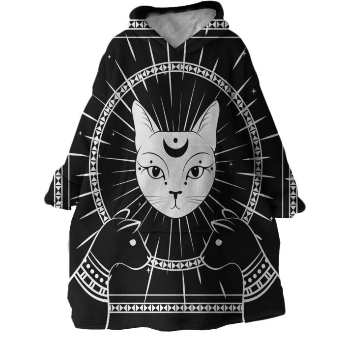 Cat Goddess Hoodie Wearable Blanket WB0903 1