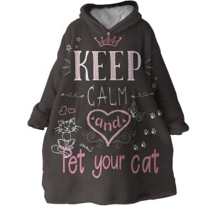 Cat Lover Hoodie Wearable Blanket WB1387 1