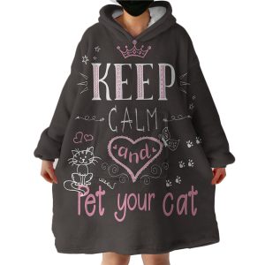 Cat Lover Hoodie Wearable Blanket WB1387