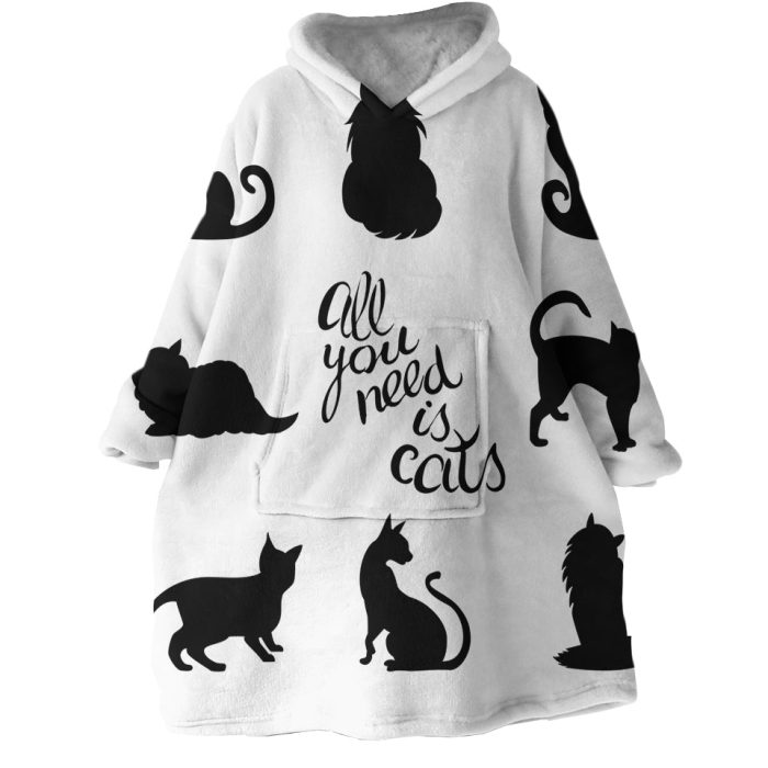 Cat Lover Hoodie Wearable Blanket WB1511 1
