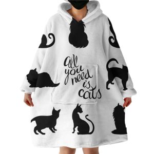 Cat Lover Hoodie Wearable Blanket WB1511