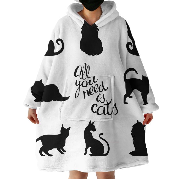 Cat Lover Hoodie Wearable Blanket WB1511
