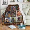 Cat Painting Blanket - Sherpa Blanket Fleece Blanket Birthday Gift For Cat Lover