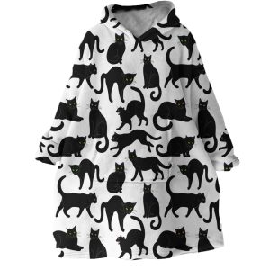 Cat Shadows Hoodie Wearable Blanket WB1529 1