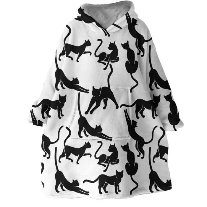 Cat Shadows Hoodie Wearable Blanket WB1785 1