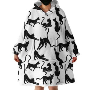 Cat Shadows Hoodie Wearable Blanket WB1785