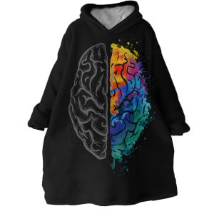 Cerebral Hemispheres Hoodie Wearable Blanket WB1416 1