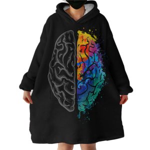 Cerebral Hemispheres Hoodie Wearable Blanket WB1416