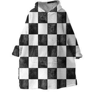 Checked Patterns Hoodie Wearable Blanket WB1666 1