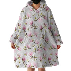 Cherry Blossoms Hoodie Wearable Blanket WB1413