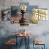 Chess Board Game 5 Piece Five Panel Wall Canvas Print Modern Art Poster Wall Art Decor