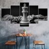 Chess Game Canvas 5 Piece Five Panel Wall Print Modern Art Poster Wall Art Decor
