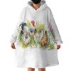Chicken Garden Hoodie Wearable Blanket WB1988
