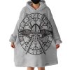 Chicken Warrior Zodiac Logo Hoodie Wearable Blanket WB0931