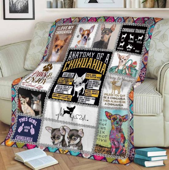 Chihuahua Blanket Sherpa Blanket Fleece Blanket Birthday Gift Dog Blanket 1