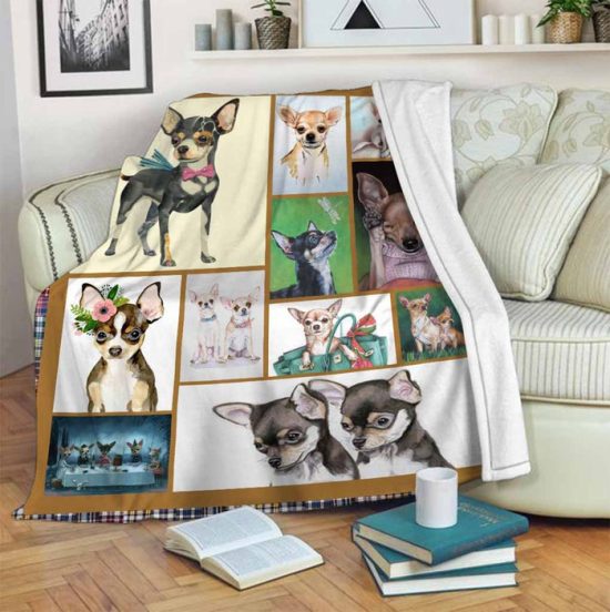 Chihuahua Blanket Sherpa Blanket Fleece Blanket Birthday Gift For Dog Lover Dog Blanket 1