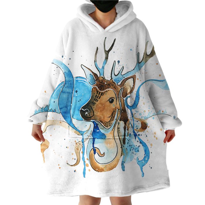 Chill Reindeer Hoodie Wearable Blanket WB1919