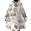 Chubby Cat Hoodie Wearable Blanket WB1828