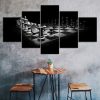 Classic Chess Game Black White Scene 5 Piece Five Panel Wall Canvas Print Modern Art Poster Wall Art Decor