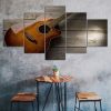 Classic Guitar Music Instrument 5 Piece Five Panel Wall Canvas Print Modern Art Poster Wall Art Decor
