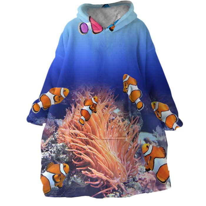Clown Fish Hoodie Wearable Blanket WB1895 1