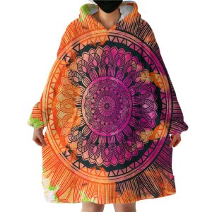 Colored Mandala Hoodie Wearable Blanket WB1850