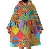 Colorful African Hoodie Wearable Blanket WB1941