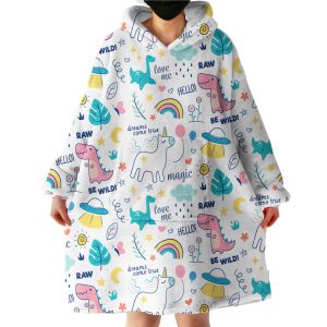 Colorful Animals World Hoodie Wearable Blanket WB1251