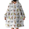 Colorful Bird Collection Hoodie Wearable Blanket WB0657