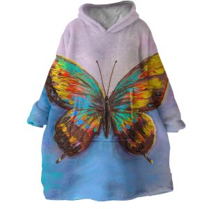 Colorful Butterfly Hoodie Wearable Blanket WB1942 1