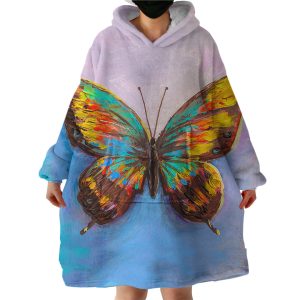 Colorful Butterfly Hoodie Wearable Blanket WB1942
