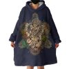 Colorful Chakra Elephant Buddha Hoodie Wearable Blanket WB0571